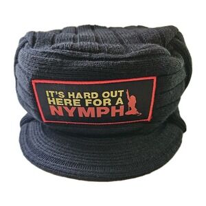 Black Snake Moan Movie Promo Hat Beanie Ribbed Knit Cadet Brim Black Nymph Patch